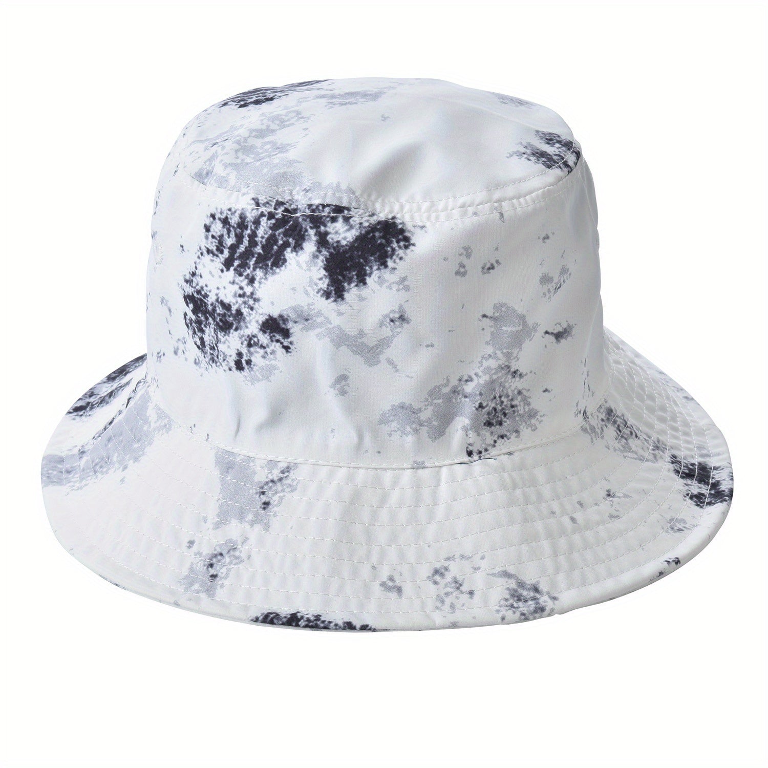 Tie Dye Print Sun Hat Unisex Drawstring Bucket Hats Lightweight Rain Hat
