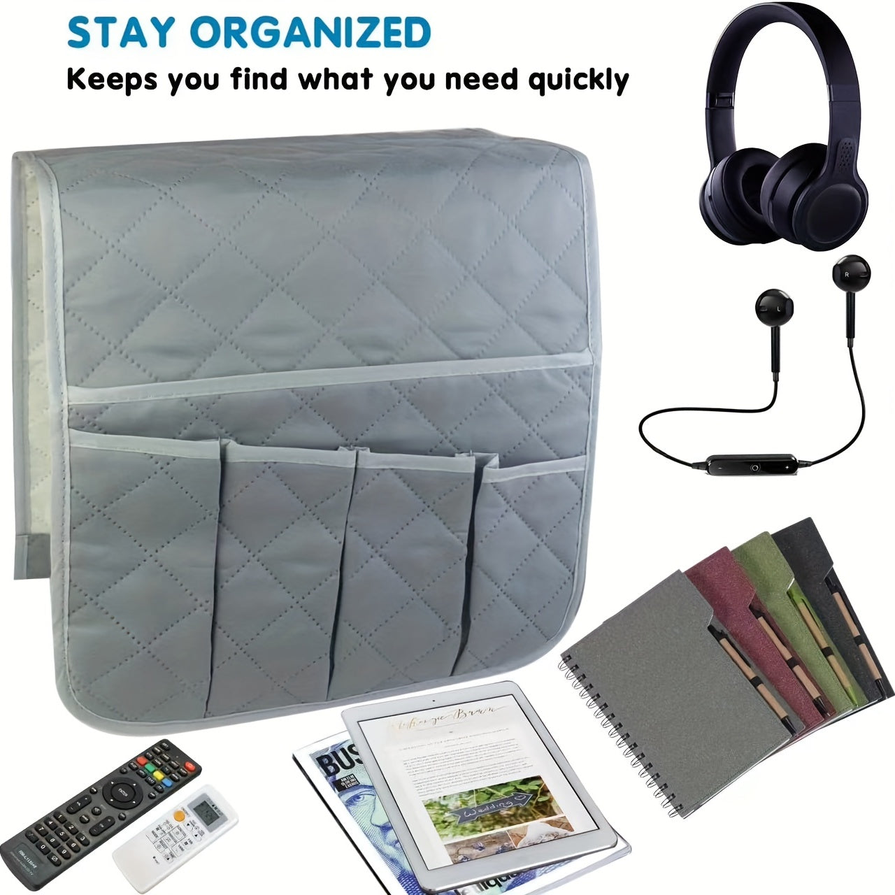 Armrest Pocket Organizer Sofa Chair Remote Holder Bedside Storage Bag
