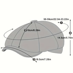 Unisex Octagonal Newsboy Cap Beret Cap
