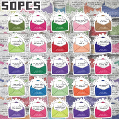 50pcs Happiness Stickers Positive Affirmation Quotes Birthday Rewards S