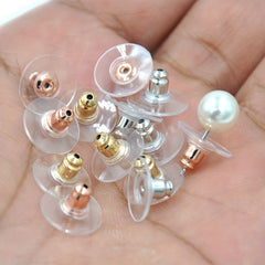 100pcs Hypoallergenic Transparent Adhesive Ear Caps