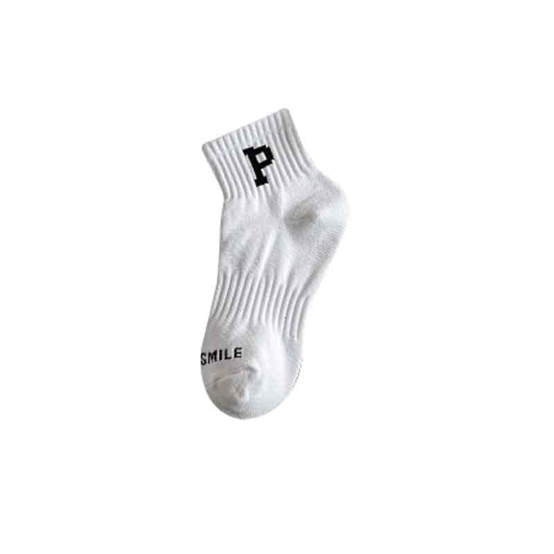 6 Pairs Solid Crew Socks for Women