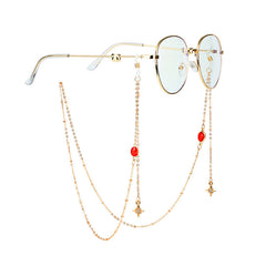 Colorful Rhinestone Glasses Chain with Pendant Mask Holder