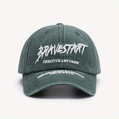 Outdoor Curved Brim Letter Embroidery Men's Peaked Cap Baseball Cap