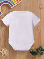 Baby Boys Daddy's Tattoos Onesie Short Sleeves Summer Onesies