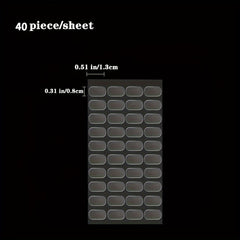 40pcs Double Sided Adhesive Blind Box Foot Stickers Non-marking Strong Stickers