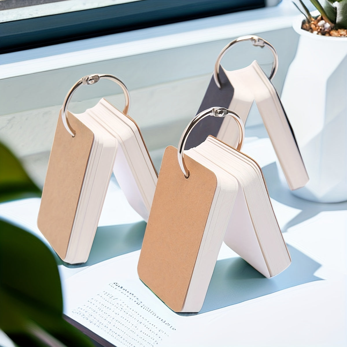 100 Blank Paper Flashcards for Traveling Diary