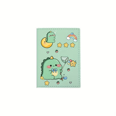 Cartoon Dinosaur Green Passport Protective Cover Waterproof Passport Bag