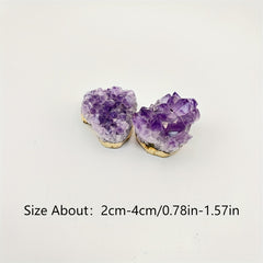 Golden Plated Amethyst Cluster Natural Mineral Specimen