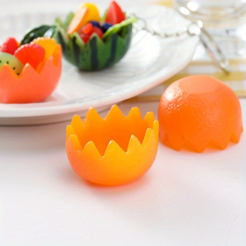 PVC Simulated Watermelon & Orange Bowls for Food Play