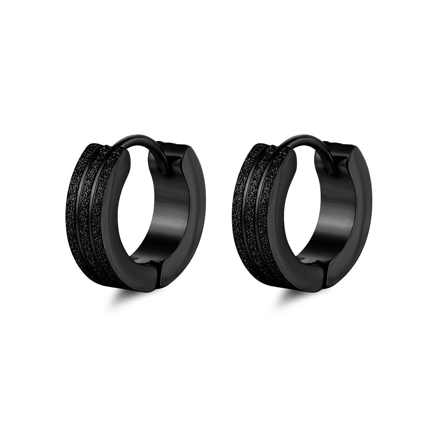 Men's Double Thread Pressing Frosting Earrings