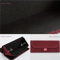 Plush Triangle Glasses Case Foldable Sunglasses Holder