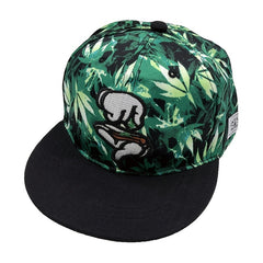 Men's Colorful Leaves Pattern Flat Brim Hat Baseball Cap