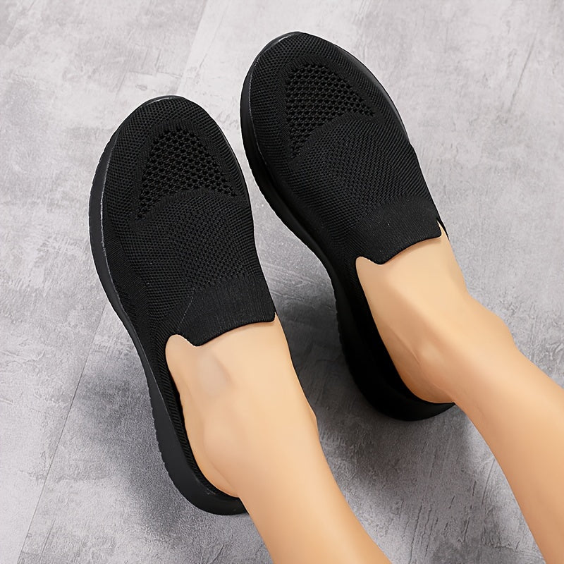 Summer Slip On Sneakers Women's Shoes Breathable Lightweight Flat Shoes