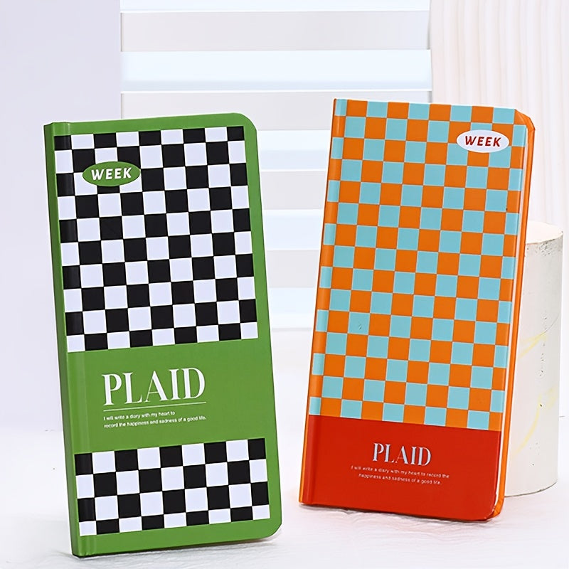 Checkerboard Cover Weeks Notebook Weekly Planner Book Cover