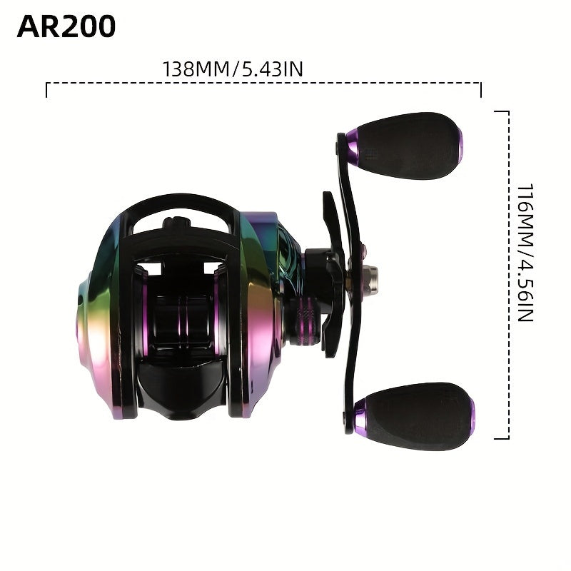 BILLINGS AR Baitcasting Reel 8.1:1 Gear Ratio 16KG Max Drag Fishing Tackle