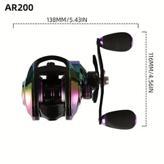 BILLINGS AR Baitcasting Reel 8.1:1 Gear Ratio 16KG Max Drag Fishing Tackle