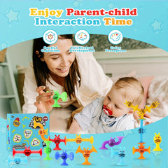 40pcs Suction Toys Kids Bath Toys Silicone Sucker Toys For Kids Sensory Toys
