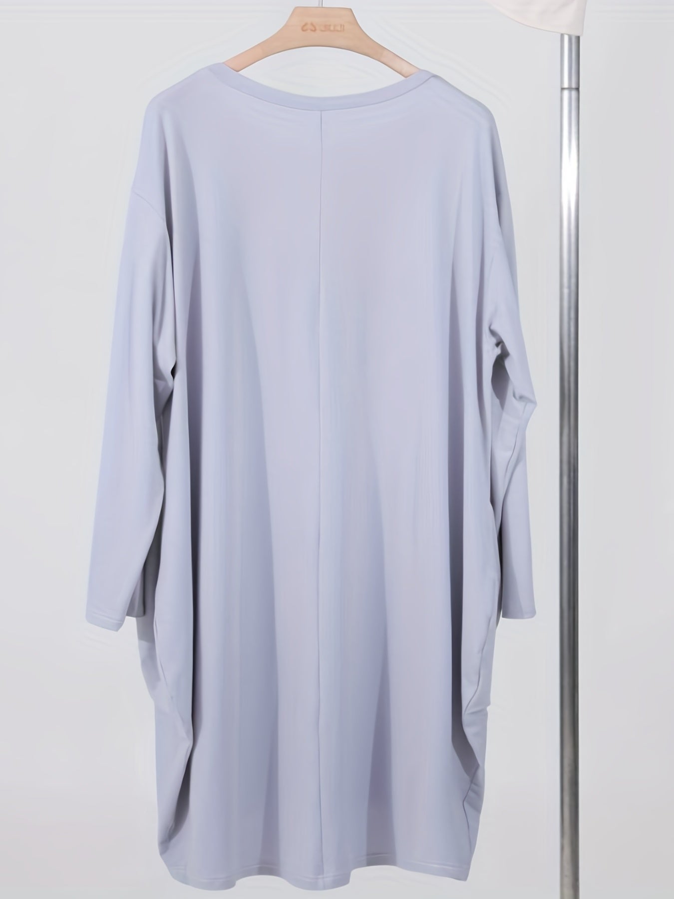  Casual Dress Women's Long Sleeve Loose Dress With Pockets