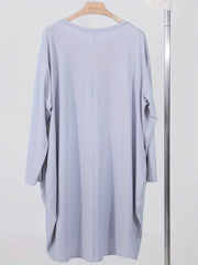  Casual Dress Women's Long Sleeve Loose Dress With Pockets