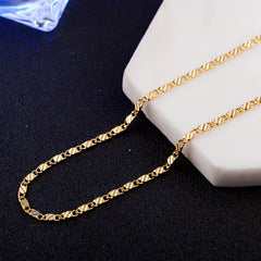 Chunky Slice Chain Plated Necklace Single Chain 40 64 76 2 Cm