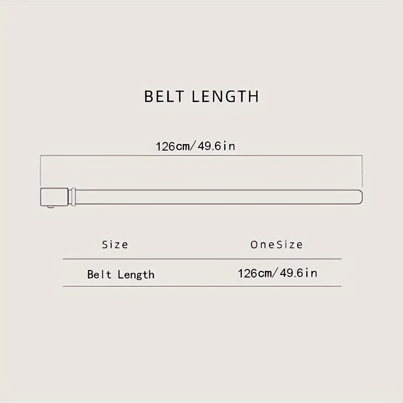 Men's Leather Belt Automatic Buckle Business Suit Waist Strap