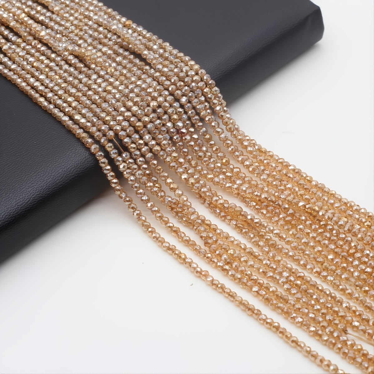 Orange Spinel Faceted Small Beads Beading Length 15''