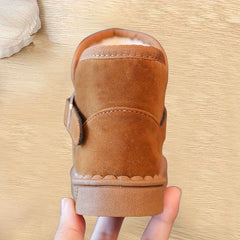Vintage Snow Boots For Girls Soft Warm Plus Fleece Outdoor Walking Hiking Winter