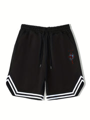 Men's Streetwear Letter Drawstring Shorts for Workout Fitness Summer