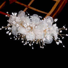 Bridal Flower Hair Clips Crystal Hairpin Pearl Comb Wedding Accessories