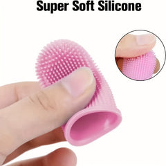 Silicone Pet Fingertip Toothbrush Soft Bristle Dog Cat Teeth Cleaning