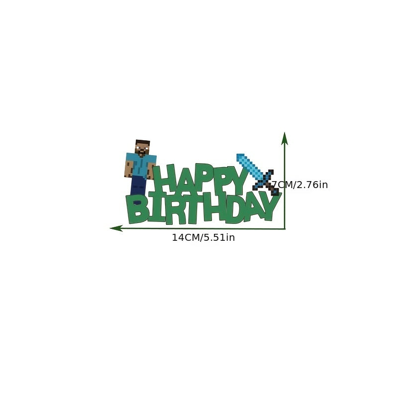 Video Gaming Style Party Balloon Happy Birthday Decorations