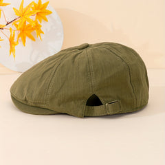 Unisex Adjustable Octagonal Hat, Retro Literary Style, One Size Fits All