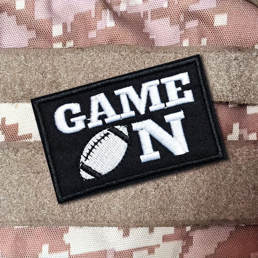Game On Embroidered Morale Patches with Hook and Loop