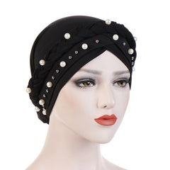 Milk Fiber Fabric Plain Single Braid Hat with Head Circumference