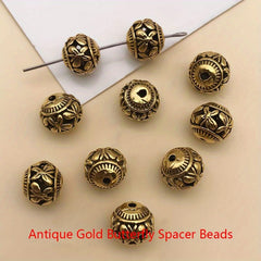 10pcs Flower Butterfly Heart Spacer Beads for DIY Jewelry Making