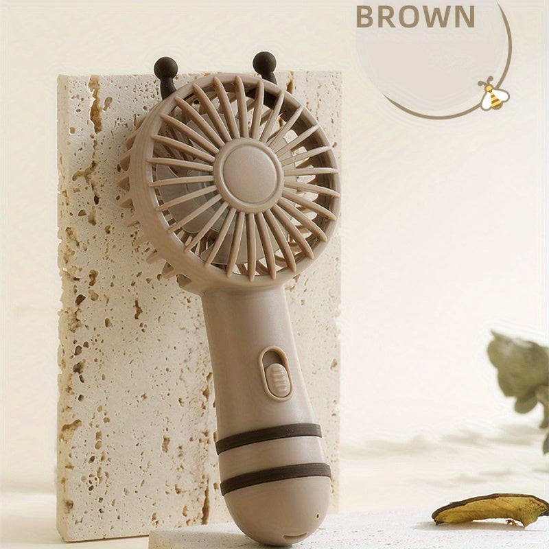 Bee Shape Handheld Fan Portable USB Rechargeable Mini Fan