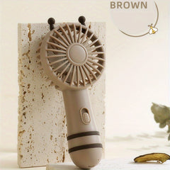 Bee Shape Handheld Fan Portable USB Rechargeable Mini Fan