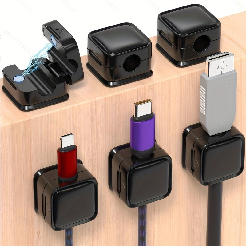6pcs Magnetic Cable Clip Organizer Holder for Nightstand Kitchen Office Storage
