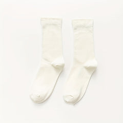 2 Pairs Solid Crew Socks Breathable Mid Tube Women's Socks