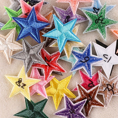 33pcs Pentagram Embroidered Badge Label for Girls Kids Clothing Accessories