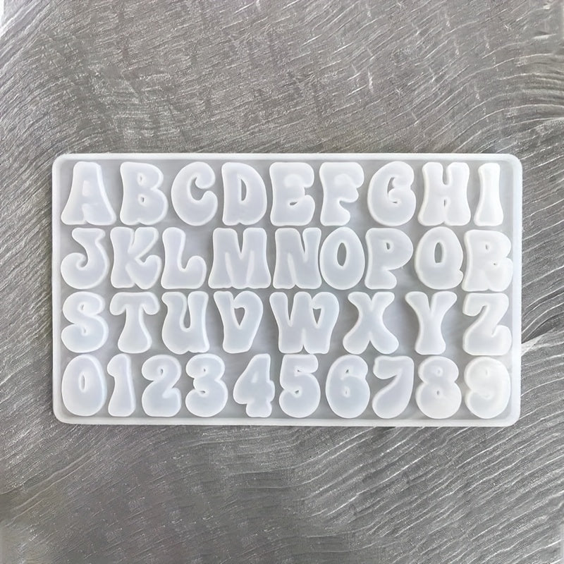 Alphanumeric Pendant Silicone Mold Arabic Numeric Alphabet Resin Molds