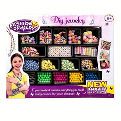 DIY Charm Bracelet Making Kit 240pcs Beads Chains Craft Girls Gift Set