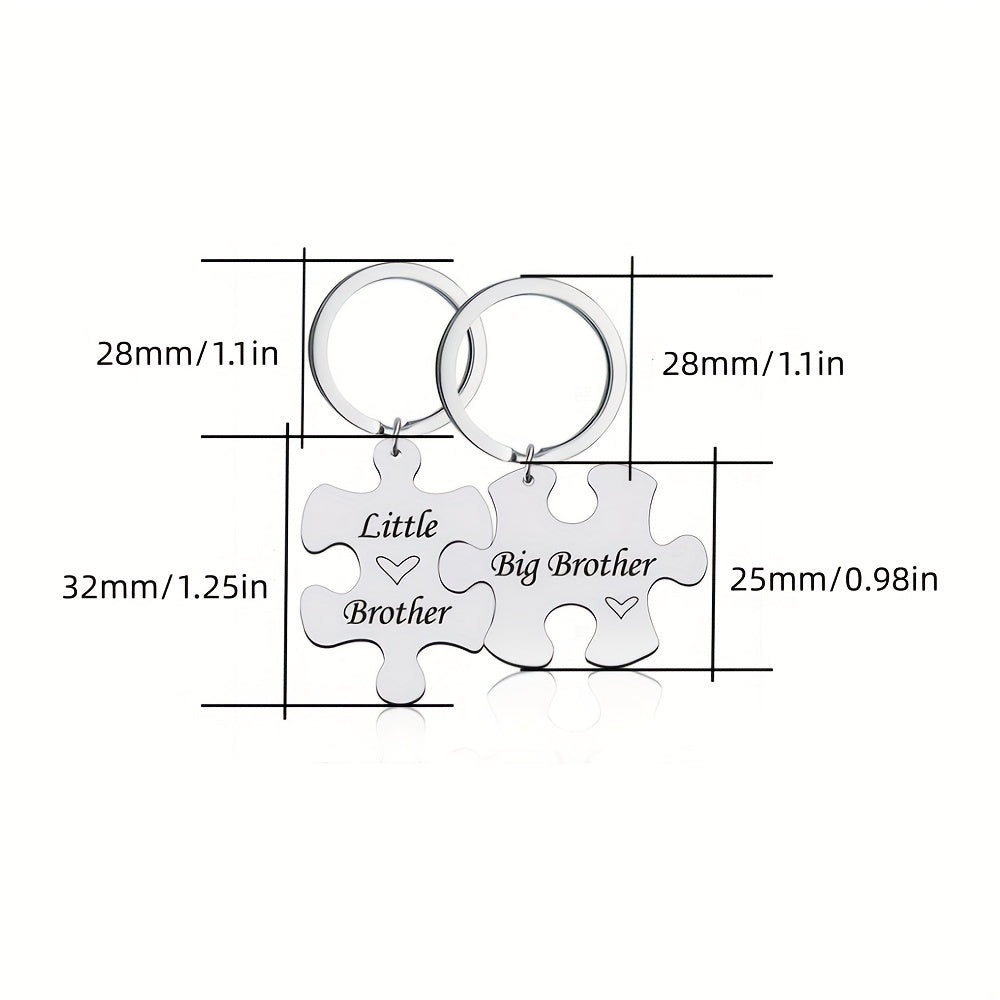 Big & Little Sister Puzzle Keychains Set Bag Purse Ornament