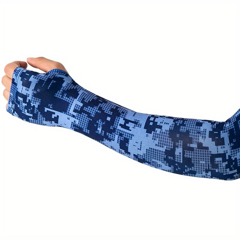 Camouflage Arm Sleeves Sun UV Protection for Cycling Fishing Running