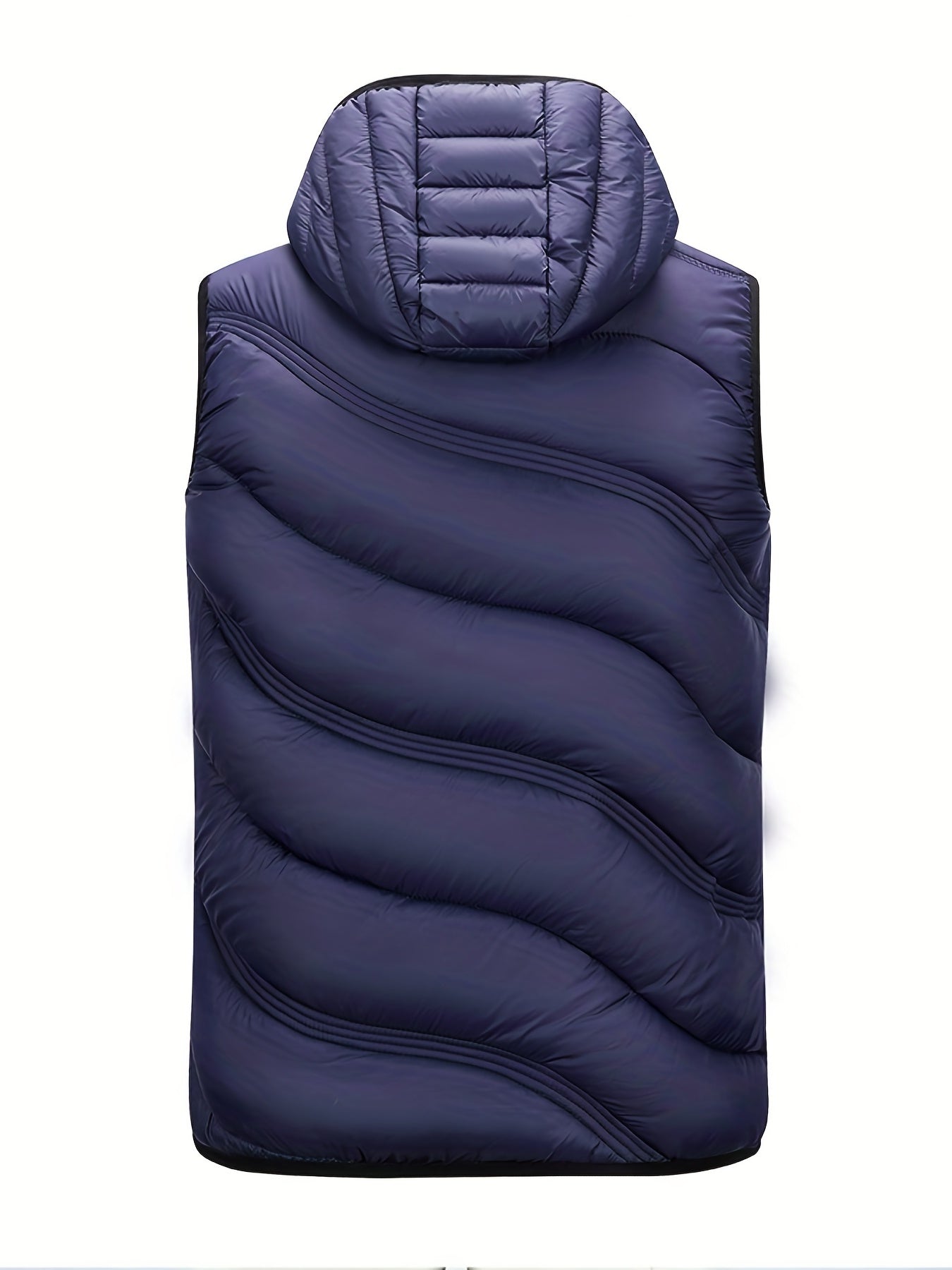 Men's Warm Hooded Vest Zip Up Casual Fall Winter