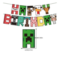 Video Gaming Style Party Balloon Happy Birthday Decorations