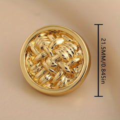 Metal Fried Dough Twists Hand Sewing Button Coat Woolen Cloth Decoration