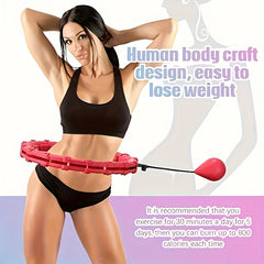 Detachable 24 28 Sections Fitness Hoop Solid Ball Portable Waist Training