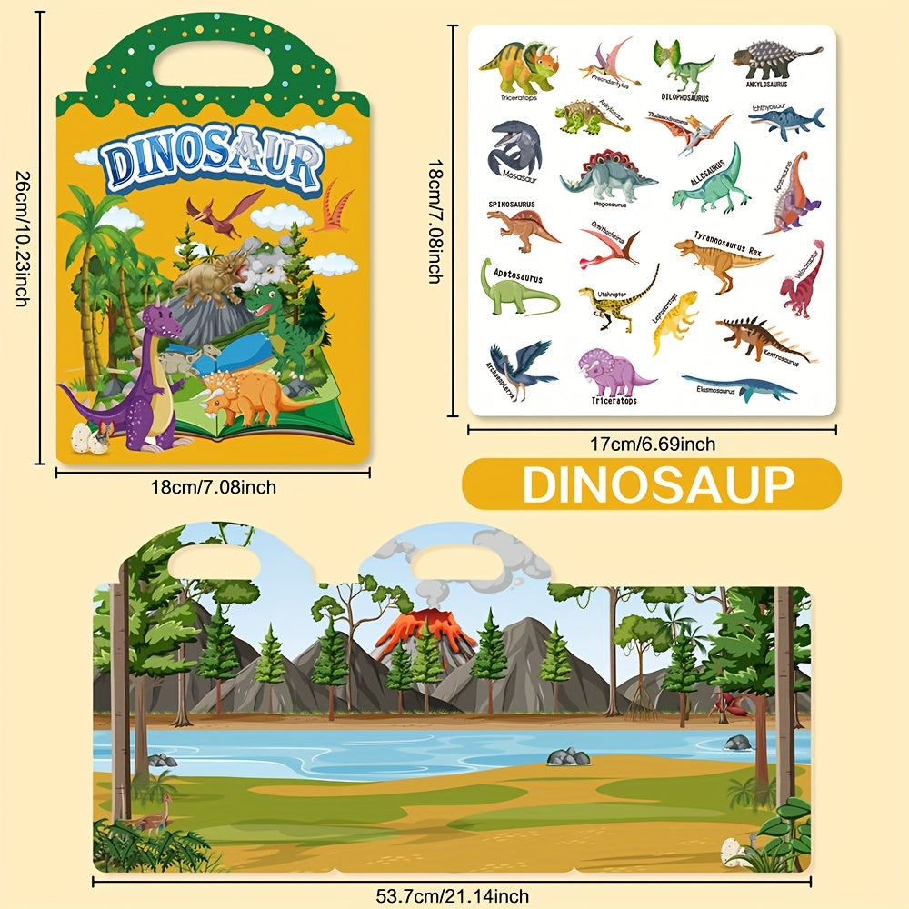 Reusable Sticker Book Vehicles & Animals Educational Toys
